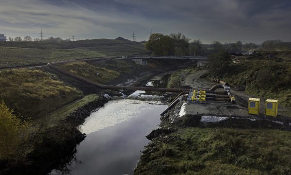 ''Sprung über die Emscher'', project Castrop Rauxel Buitenkamp Pompenverhuur Pumpenvermietung