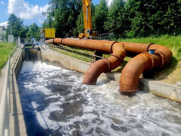 Hevelinstallatie Heegermühle sluis voor Eurovia GMBH